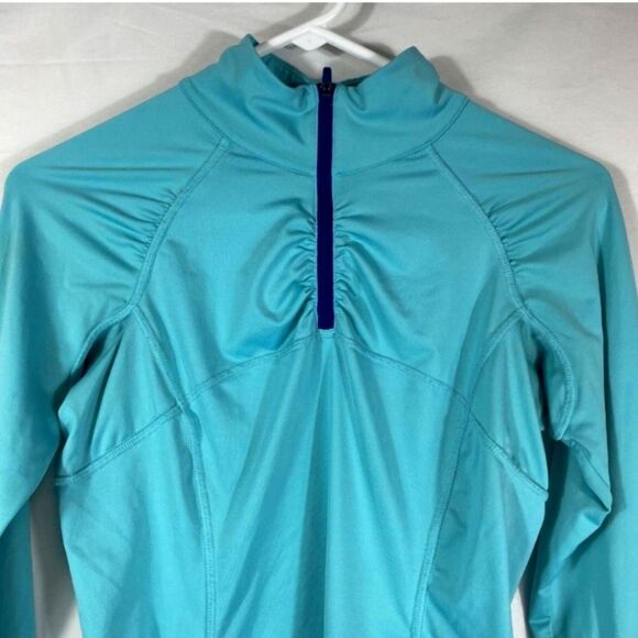 Athleta Quarter Zip Top Teal Size XSMALL - Picture 3 of 10